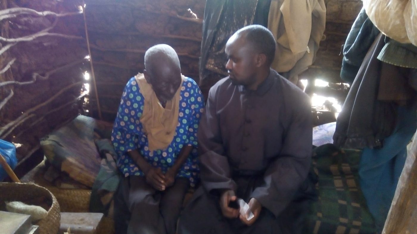 Home visitation to an elderly parishioner in a rural homestead